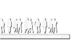 Silhuetfigurer størrelsesforhold 1:100, 80 stk - Hvid